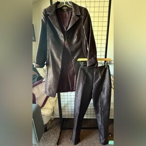 Georgiou Studio Snake Print Metallic Pantsuit Set